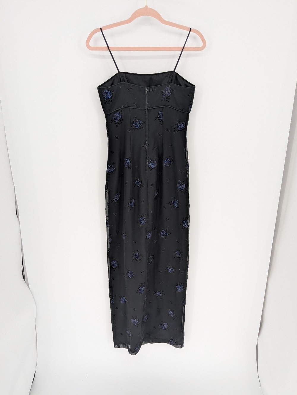 Vintage Morgan & Co Y2K Fairycore Whimsygoth Black Empire Waist Prom Dress 3/4 - Picture 11 of 14